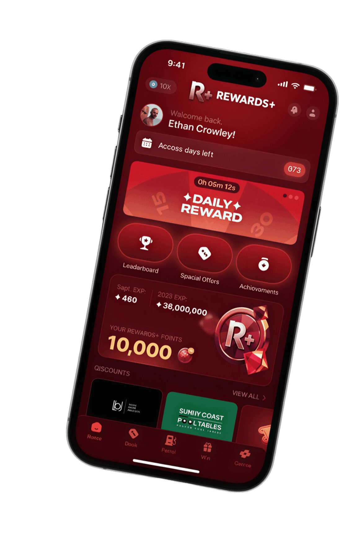 Rewards+ mobile member dashboard